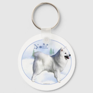 Porte-clés Noel de chien Eskimo américain - Porte - clé