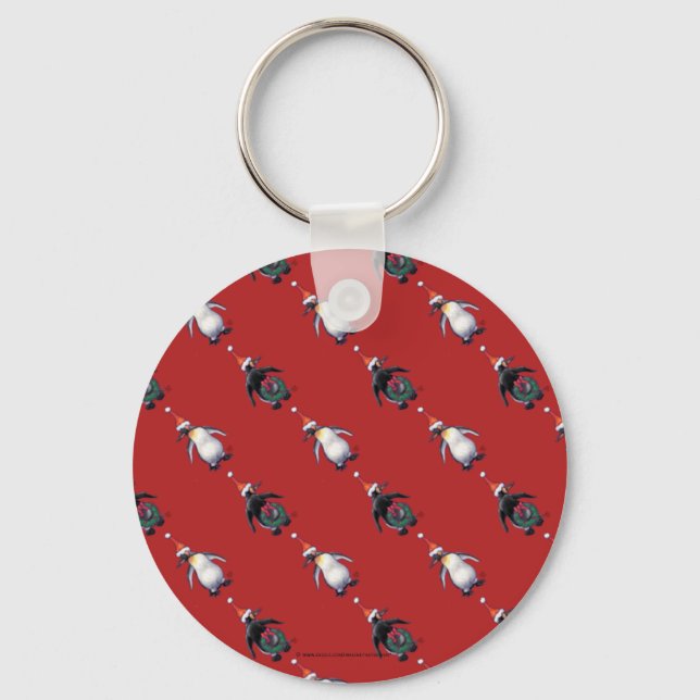 Porte-clés Noël des pingouins (Recto)