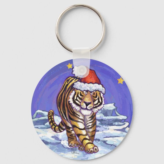 Porte-clés Noël du tigre (Recto)