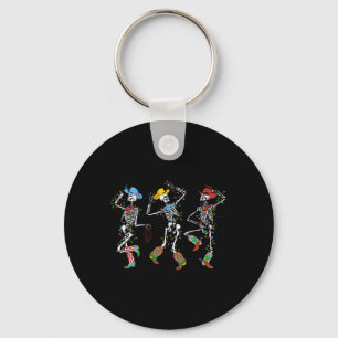 Porte-clés Noël éffrayant Squelette Danser Western Cowboy X