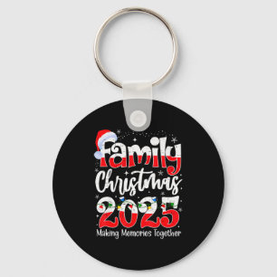 Porte-clés Noël en famille 2025 tenue de Noël assortie pour l