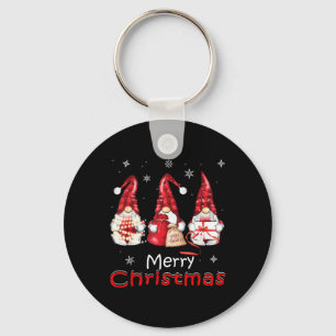 Porte-clés Noël Gnome Famille Pour Femmes Hommes Buffalo Plai
