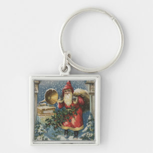 Porte-clés Noël GreetingSanta et tourne-disque