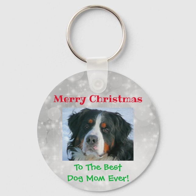 Porte-clés Noël Meilleur chien Maman Jour animal de compagnie (Recto)