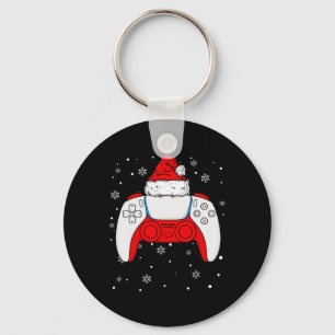 Porte-clés Noël Père Noël Gamer Contrôleur Garçons Enfants Ad