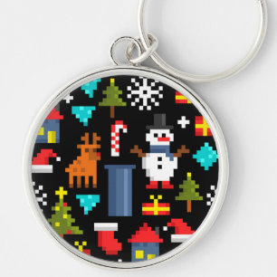 Porte-clés Noël Pixel