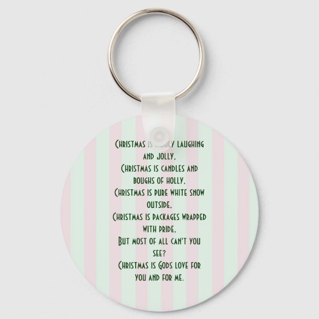 Porte-clés Noël religieux signifiant Porte - clé (Recto)