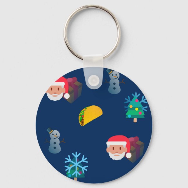 Porte-clés noël taco emoji (Recto)