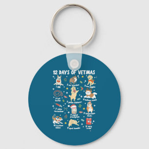 Porte-clés Noël Vétérinaire Médecine Vétérinaire Vétérinaire