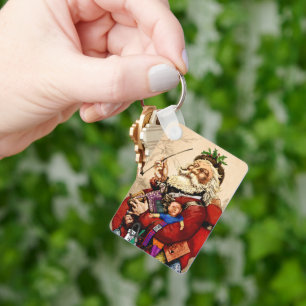 Porte-clés Noël Vintage, Jouets de tuyaux du Père Noël victor