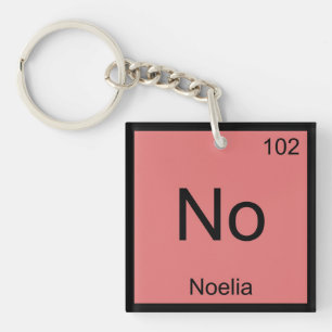 Porte-clés Noelia Nom Chimie Élément Tableau Périodique