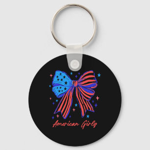 Porte-clés Noeud Coquette Usa Drapeau Américain Patriotique 4