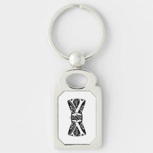 Porte-clés Noeud papillon noir et blanc