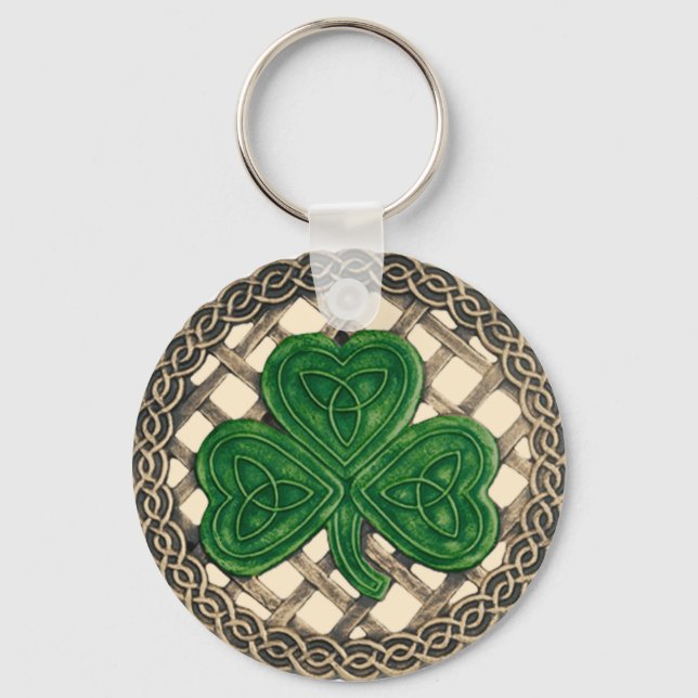 Porte-clés Noeuds shamrocks Et Celtiques Porte - clé Beige (Recto)