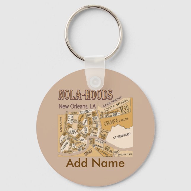 Porte-clés NOLA Hoods Key, NOM (Recto)