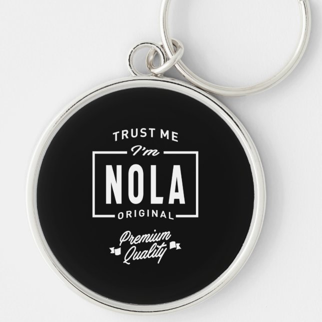 Porte-clés Nola Nom personnalisé Anniversaire (Devant)