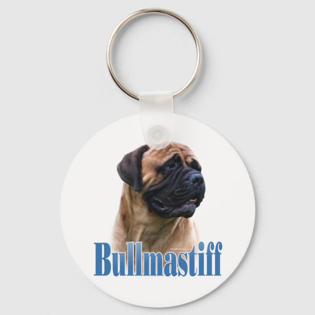 Porte-clés Nom Bullmastiff (rouge) (Recto)