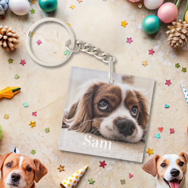 Porte-clés Nom de conservation de l'amoureux des chiens photo (Créateur téléchargé)