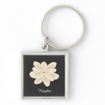 Nom de fleur blanche de jasmin sur fond noir