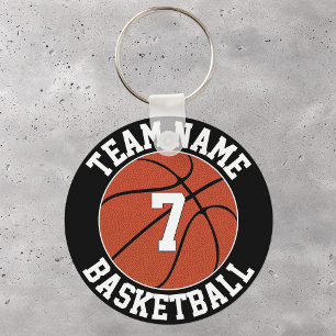 Porte-clés Nom de l'équipe de basket-ball et numéro du joueur