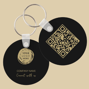 Porte-clés Nom de logo d'entreprise QR Code