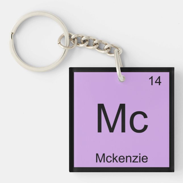 Porte-clés Nom de Mackenzie Élément de chimie Tableau périodi (Devant)