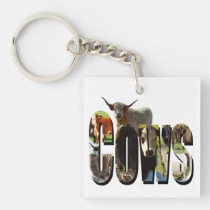 Porte-clés Nom De Vaches Logo D'Image Avec Vaches,