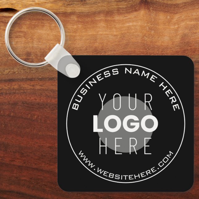 Porte-clés Nom de votre entreprise, site Web + image téléchar (Recto)