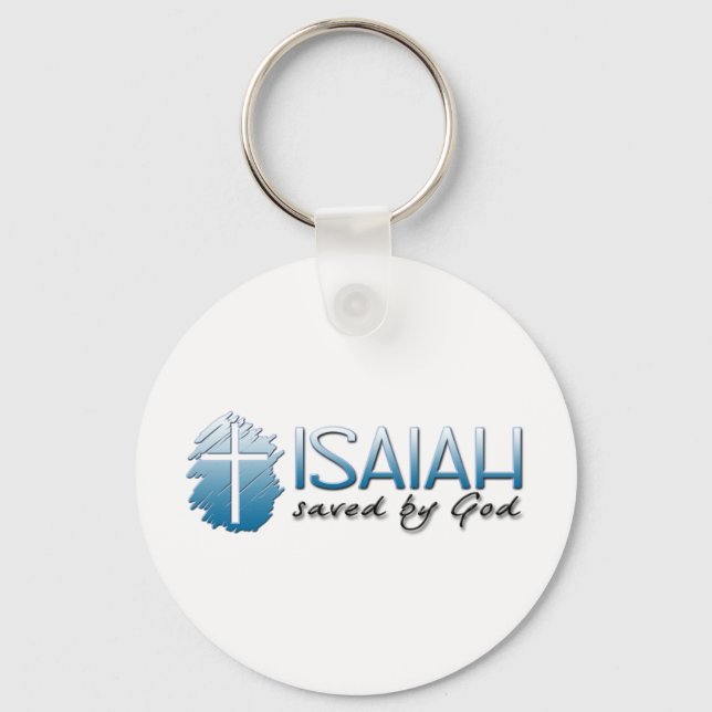 Porte-clés Nom d'Isaïe Signifie : Sauvé par Dieu (Recto)