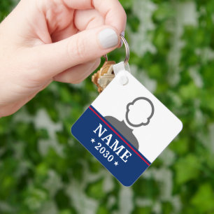 Porte-clés Nom du candidat photo de campagne électorale polit