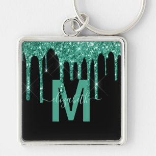 Porte-clés Nom du monogramme de la Parties scintillant à gou