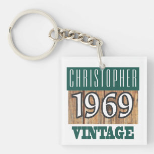 Porte-clés Nom du Porte - clé Vintage de l'année 1969