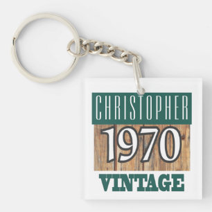 Porte-clés Nom du Porte - clé Vintage de l'année 1970