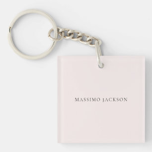 Porte-clés Nom Minimaliste Moderne Simple Couleur Pastel