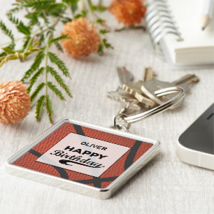 Porte-clés Nom Personnalisé Basketball Anniversaire Grand Bal