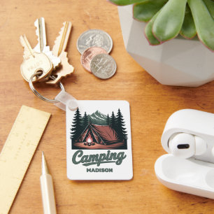 Porte-clés Nom personnalisé Camping