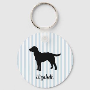 Porte-clés Nom personnalisé Chien Labrador Rayure