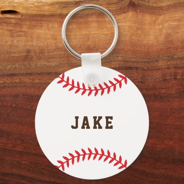 Porte-clés Nom personnalisé des enfants de baseball (Recto)