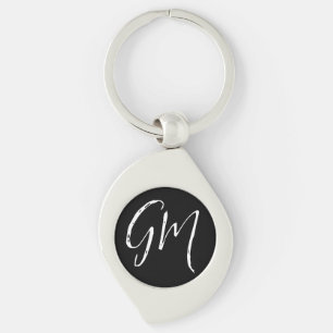 Porte-clés Nom personnalisé Initiales personnalisées deux let