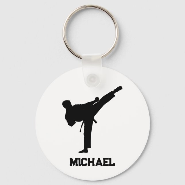 Porte-clés Nom personnalisé Karate / Taekwondo / judo (Verso)