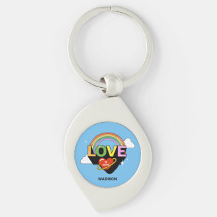 Porte-clés Nom personnalisé "L'amour est amour"