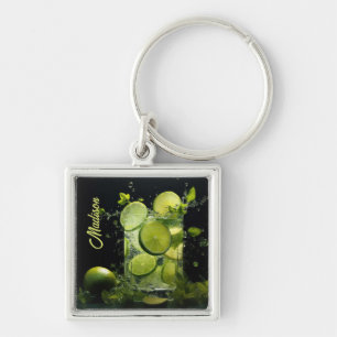 Porte-clés Nom personnalisé Mojito Cocktail