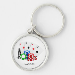 Porte-clés Nom personnalisé Poker / Casino