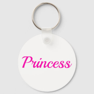 Porte-clés Nom personnalisé Princesse rose
