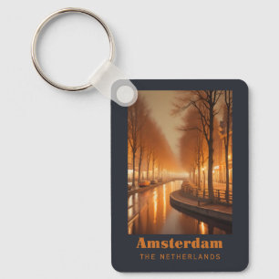 Porte-clés Nom personnalisé / Texte Amsterdam