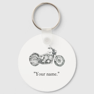 Porte-clés Nom personnalisé Vintage    MotorbikeKeychain