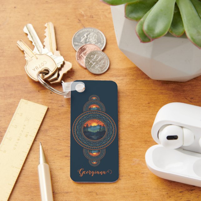 Porte-clés Nom personnalisé Vintage Wilderness Ornamental Man (Bureau)