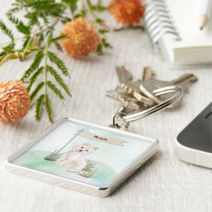 Porte-clés Nom personnalisé Westie Pet Dog