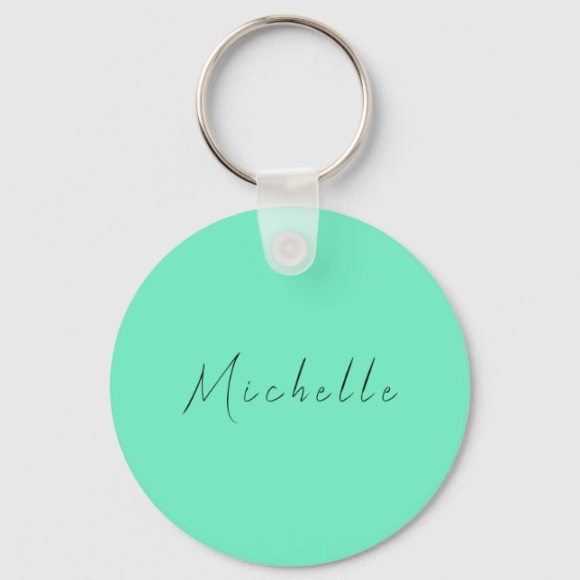 Porte-clés Nom Professionnel Moderne minimaliste manuscrit (Recto)