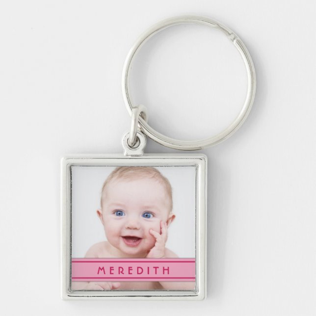 Porte-clés Nom rose Baby Modèle photo Porte - clé (Devant)